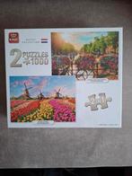 King Puzzel 2x1000 - Amsterdam & Zaanse Schans, Hobby en Vrije tijd, Ophalen of Verzenden, 500 t/m 1500 stukjes, Nieuw, Legpuzzel