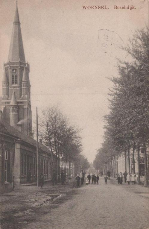 EINDHOVEN - WOENSEL - 1910 - Boschdijk, Verzamelen, Ansichtkaarten | Nederland, Gelopen, Noord-Brabant, Voor 1920, Verzenden