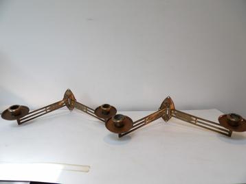 Art Nouveau Wand Kandelaars, messing/brons beschikbaar voor biedingen