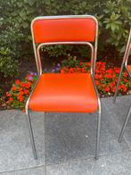 Stoelen - vintage - oranje - skai -, Huis en Inrichting, Stoelen, Overige materialen, Gebruikt, Overige kleuren, Vintage