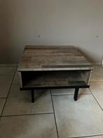Houten salontafel met metalen poten, 50 tot 100 cm, Vierkant, Zo goed als nieuw, Minder dan 50 cm
