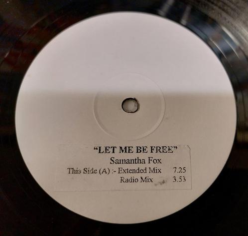 Samantha Fox VINYL PROMO 12 INCH Let me be free Test persing, Cd's en Dvd's, Vinyl | Pop, Zo goed als nieuw, 1980 tot 2000, 12 inch