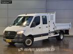 Mercedes Sprinter 514 CDI Kipper met Kist Dubbel Cabine Dubb, Auto's, Stof, Gebruikt, Euro 6, Wit