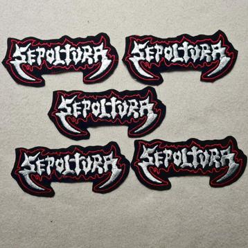 Sepultura - setje van 5 mooie geborduurde patches . Nieuw beschikbaar voor biedingen