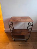 Vintage trolley tafeltje jaren 60, Huis en Inrichting, Tafels | Bijzettafels, Ophalen, Gebruikt, 55 tot 75 cm, Retro vintage