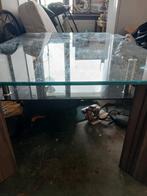 Glazen tafel te koop, Huis en Inrichting, Ophalen of Verzenden, Rechthoekig, 50 tot 100 cm, Minder dan 50 cm