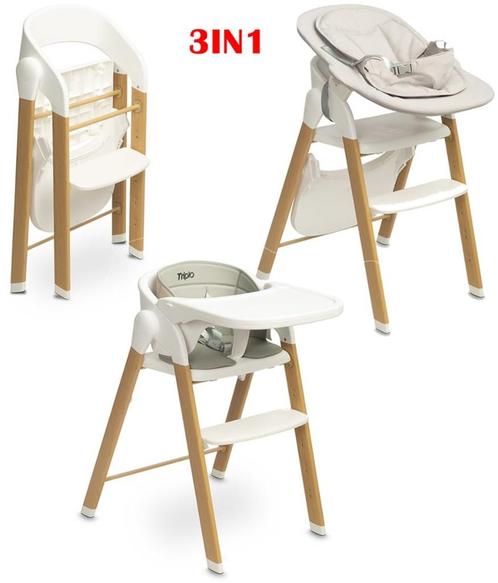 3-in-1 voedingsstoel - inklapbare Kinderstoel Comfort - Veil, Kinderen en Baby's, Kinderstoelen, Nieuw, Inklapstoel, Aanschuifbaar