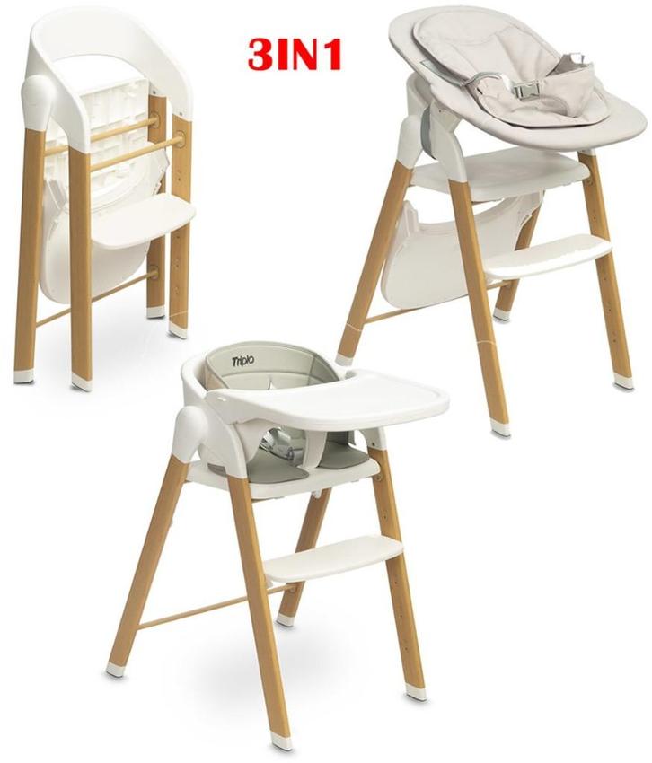 3-in-1 voedingsstoel - inklapbare Kinderstoel Comfort - Veil, Kinderen en Baby's, Kinderstoelen, Nieuw, Inklapstoel, Aanschuifbaar