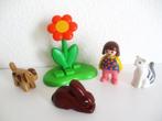 playmobil 1-2-3- meisje met huisdieren 6763, Ophalen of Verzenden, Zo goed als nieuw, Complete set