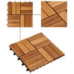 Terrastegels acaciahout 30 x 30 cm 10 pcs, Tuin en Terras, Verzenden, Nieuw, Hout