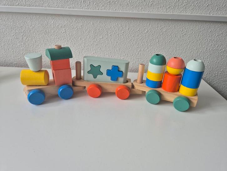 Houten Trein van HEMA, Kinderen en Baby's, Speelgoed | Houten speelgoed, Zo goed als nieuw, Duw- of Trekspeelgoed, Ophalen