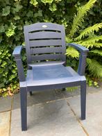 4 Hartman kunststof stapelstoelen blauw, Tuin en Terras, Tuinstoelen, Ophalen, Zo goed als nieuw, Kunststof