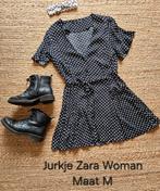 Jurkje Zara Woman, maat M, zwart wit, polkadot, festival, Kleding | Dames, Zara, Maat 38/40 (M), Ophalen of Verzenden, Zo goed als nieuw