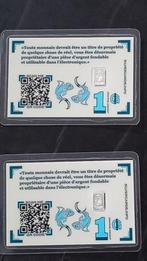 Argent  2 stuks a 1 gram zilverbaartje, Postzegels en Munten, Edelmetalen en Baren, Ophalen of Verzenden, Zilver