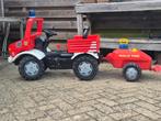 Rolly Toys Brandweer trapauto, Ophalen, Zo goed als nieuw, Overige merken, Met kar of aanhanger