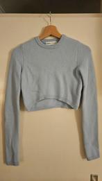 Blauwe Teddy Cropped Trui, Kleding | Dames, Truien en Vesten, Blauw, Zo goed als nieuw, Maat 36 (S), Bershka