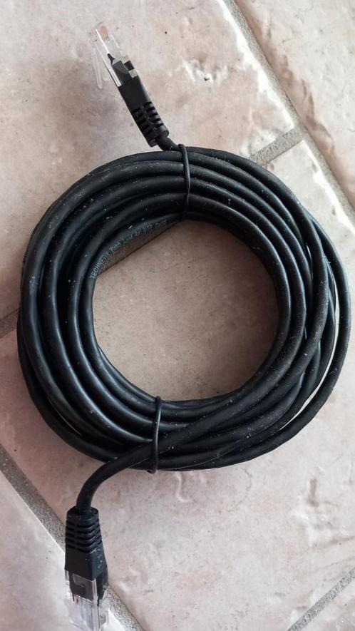 Ethernetkabel Cat5E - Zwart, Computers en Software, Pc- en Netwerkkabels, Gebruikt, Ophalen of Verzenden