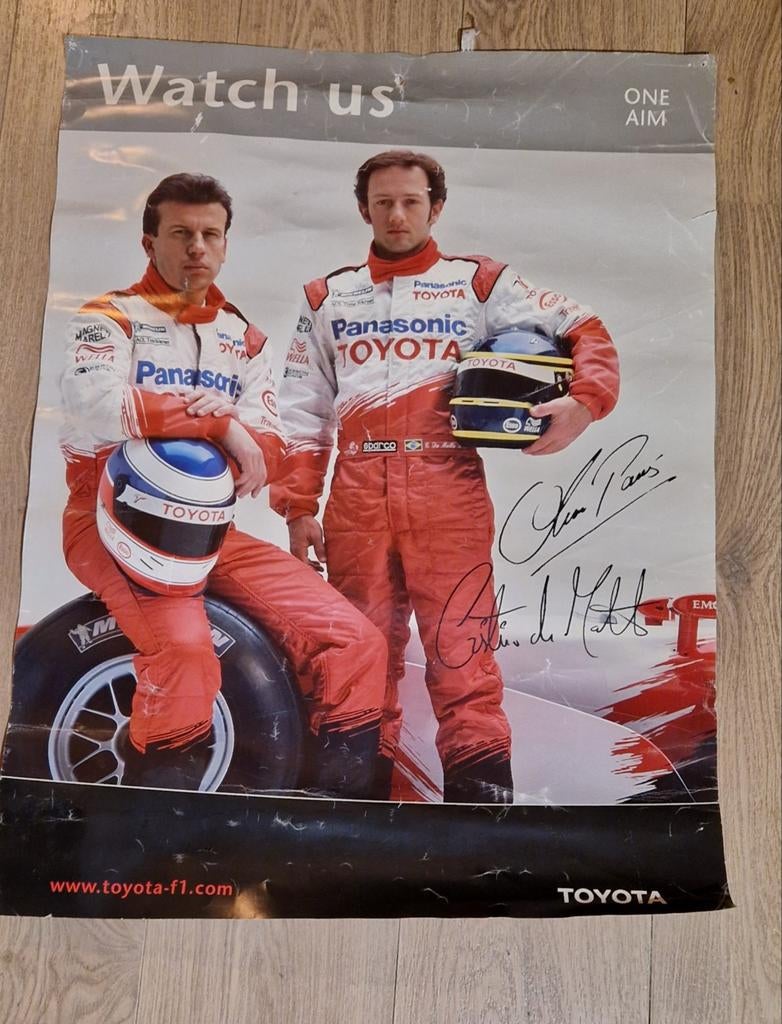 Toyota Formule 1 Poster - 2003.  Panis en da Matta., Ophalen, Gebruikt, Formule 1