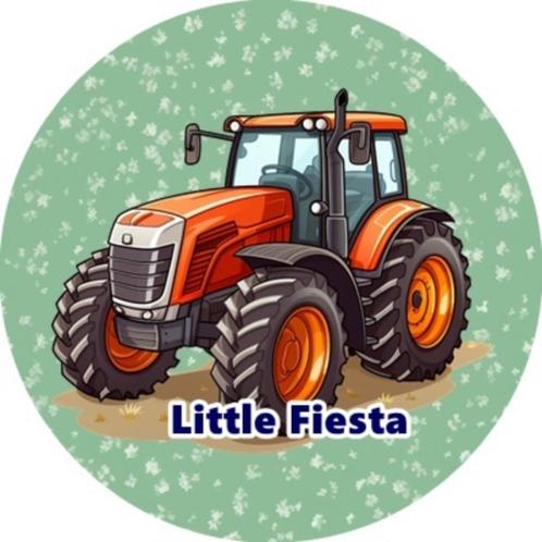 LF2357 icing frosting tractor 19cm eetbare taart plaat print, Hobby en Vrije tijd, Taarten en Cupcakes maken, Nieuw, Versiering