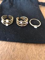 3 dames ringen verstelbaar, Sieraden, Tassen en Uiterlijk, Ringen, IJzer of Staal, Nieuw, Ophalen of Verzenden, 17 tot 18