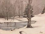 schilderij winterlandschap, Ophalen