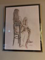 Tekening Naakte vrouw gesigneerd Matthysen, Ophalen of Verzenden