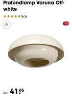 Plafondlamp off-white, Huis en Inrichting, Lampen | Plafondlampen, Ophalen, Zo goed als nieuw, Metaal