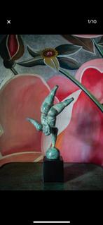 Acrobatische vrouw brons 46 cm, Ophalen of Verzenden