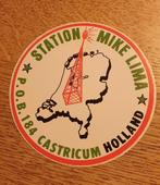 Stickers amateur zender piraat station MIKE LIMA, Castricum, Ophalen of Verzenden