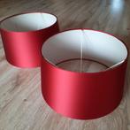 set 2 lampekappen wijnrood, Huis en Inrichting, Ophalen, Zo goed als nieuw, Rond, 25 tot 50 cm