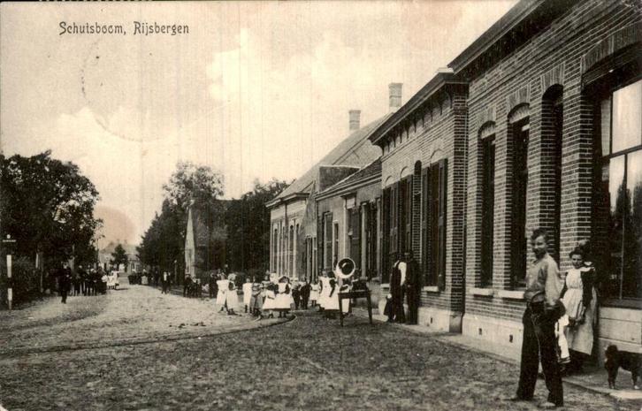 Rijsbergen - Schutsboom, Verzamelen, Ansichtkaarten | Nederland, Gelopen, Noord-Brabant, Voor 1920, Ophalen of Verzenden