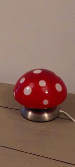 Mushroom Lamp touch 3 standen paddestoel rood witte stip, Ophalen of Verzenden, Zo goed als nieuw, Glas, Minder dan 50 cm