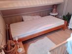 Houten bed met schoon matras en schone topper, Huis en Inrichting, Ophalen, Zo goed als nieuw, Eenpersoons