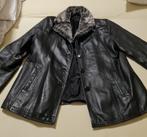 Als nieuwe echt leren jas met afneembare kraag - mt 42/44, Verzenden, Nieuw, Maat 42/44 (L), Zwart