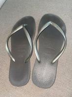 Havaianas 39 40 slippers teenslippers slim zilver (eu 41 42), Slippers, Overige kleuren, Verzenden, Gedragen