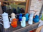 Groot Lot Emaille: Koffiepotten, Theepotten & Pannen, Antiek en Kunst, Antiek | Emaille, Ophalen of Verzenden