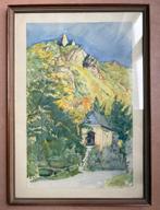 Aquarel van Hans Schlösser, gesigneerd (1927), Ophalen of Verzenden