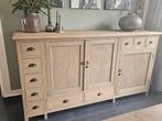 Teakhouten Dressoir - Landelijke Stijl, Ophalen, 50 tot 75 cm, 200 cm of meer, Minder dan 100 cm
