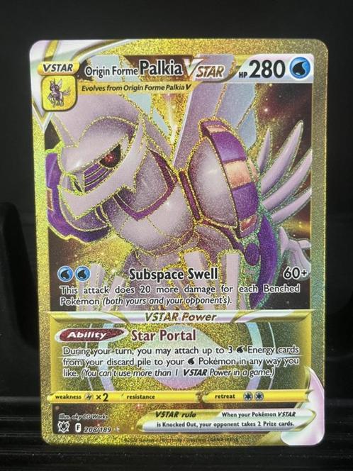 Origin Forme Palkia VSTAR Ultra Rare 208/189, Hobby en Vrije tijd, Verzamelkaartspellen | Pokémon, Zo goed als nieuw, Losse kaart