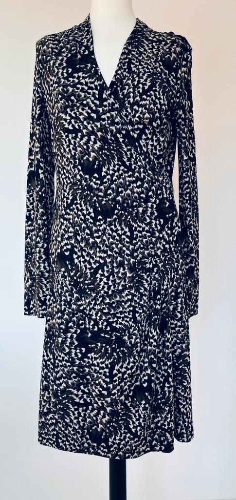 Claudia Sträter zwart/bruin/beige jurk maat M, Kleding | Dames, Jurken, Zo goed als nieuw, Maat 38/40 (M), Zwart, Knielengte, Ophalen of Verzenden