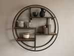Industrieel metalen wandrek - diameter 76 cm, Huis en Inrichting, Woonaccessoires | Wandplanken en Boekenplanken, Ophalen, Zo goed als nieuw
