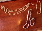Diverse kettingen,5 rijen,met armband, "parel"kralen, Sieraden, Tassen en Uiterlijk, Kettingen, Ophalen of Verzenden, Zo goed als nieuw