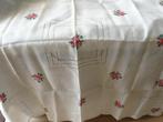 MOOIE linnen kleed met handwerk zie foto's, Ophalen of Verzenden, Nieuw, Beige, Tafelkleed of Tafelzeil