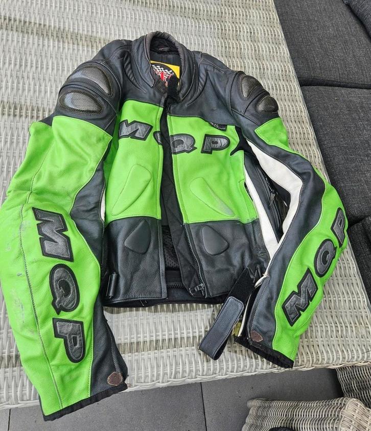 MQP Leren Motorjack - Maat 54 (valt als 52), Motoren, Kleding | Motorkleding, Jas | leer, Heren, Tweedehands, Ophalen of Verzenden