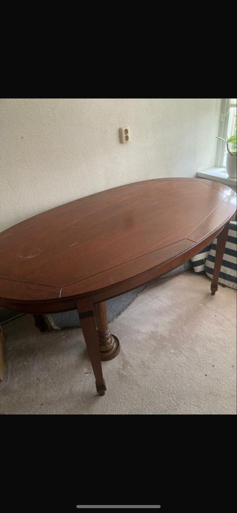 Houten Ovale Tafel - Prachtige Eettafel!, Huis en Inrichting, Tafels | Eettafels, Gebruikt, 100 tot 150 cm, 150 tot 200 cm, Vier personen
