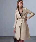 Reiss Roma Leren Trenchcoat Designer Jas Neutral, Maat 38/40 (M), Reiss, Beige, Nieuw