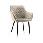 Karl fluwelen horeca stoelen velvet eetkamerstoelen  788, Ophalen of Verzenden, Nieuw, Grijs, Vijf, Zes of meer stoelen