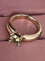 Bron ring  geelgoud  & peridot en diamant, Sieraden, Tassen en Uiterlijk, Ophalen, Geel, Dame, Goud