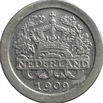 Nederland 5 cent 1909 (schaars) beschikbaar voor biedingen