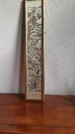 Chinees  Kanton zijde mouwstuk div figuren verboden steek, Antiek en Kunst, Ophalen of Verzenden